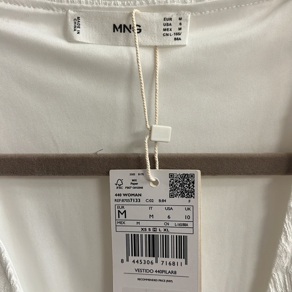 Mango Textured Ruffled Wrap Dress - Picture 4 of 5